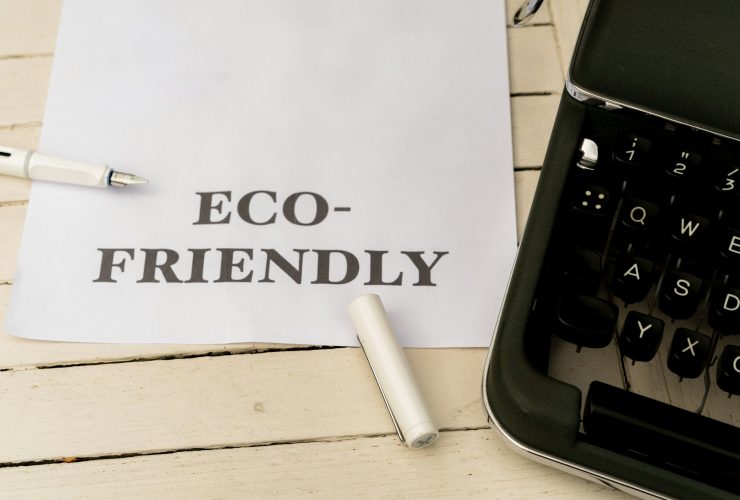 eco friendly marqué sur une feuille